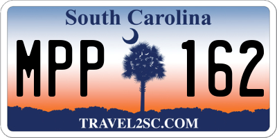 SC license plate MPP162