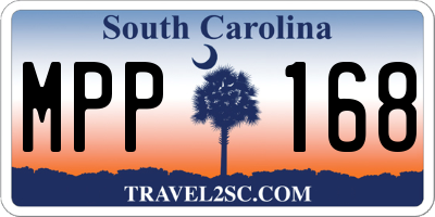 SC license plate MPP168