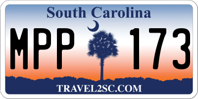 SC license plate MPP173