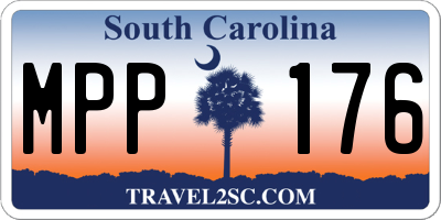 SC license plate MPP176