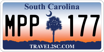 SC license plate MPP177