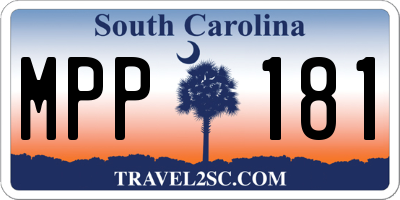 SC license plate MPP181