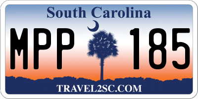 SC license plate MPP185