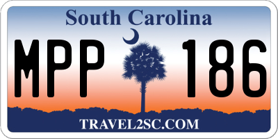 SC license plate MPP186