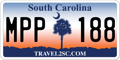 SC license plate MPP188