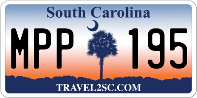 SC license plate MPP195