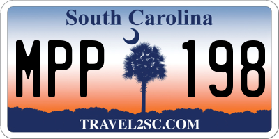 SC license plate MPP198
