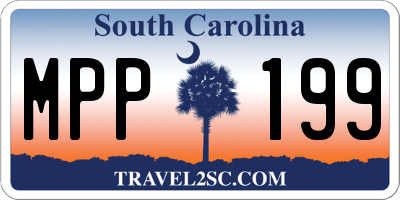 SC license plate MPP199