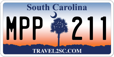 SC license plate MPP211