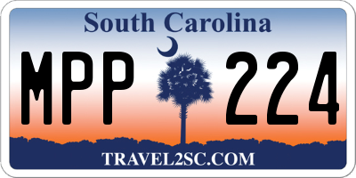 SC license plate MPP224