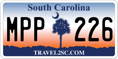 SC license plate MPP226