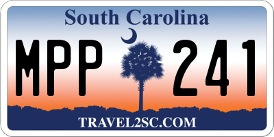 SC license plate MPP241