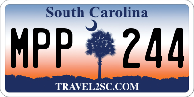 SC license plate MPP244