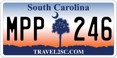 SC license plate MPP246