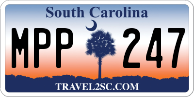 SC license plate MPP247