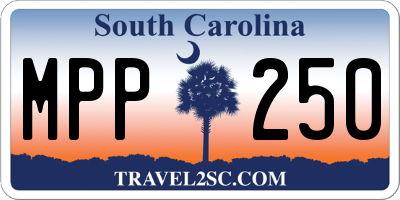 SC license plate MPP250