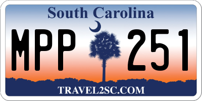 SC license plate MPP251