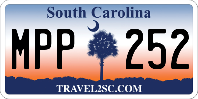 SC license plate MPP252