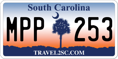 SC license plate MPP253