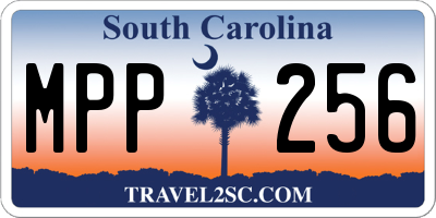 SC license plate MPP256