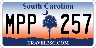 SC license plate MPP257