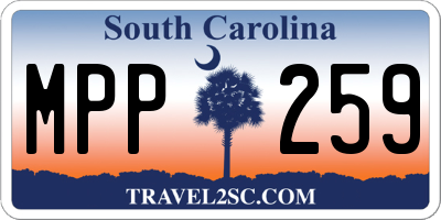 SC license plate MPP259