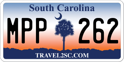 SC license plate MPP262