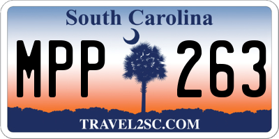 SC license plate MPP263