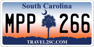 SC license plate MPP266
