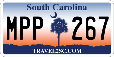 SC license plate MPP267