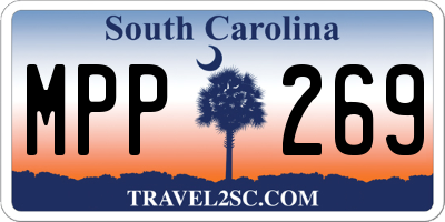 SC license plate MPP269