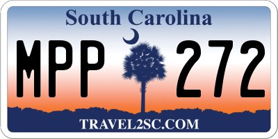 SC license plate MPP272
