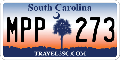 SC license plate MPP273