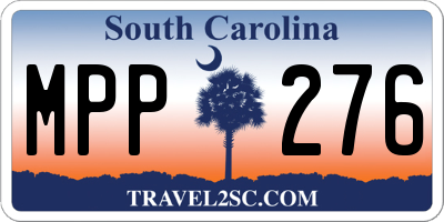 SC license plate MPP276