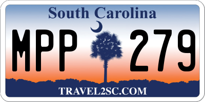 SC license plate MPP279