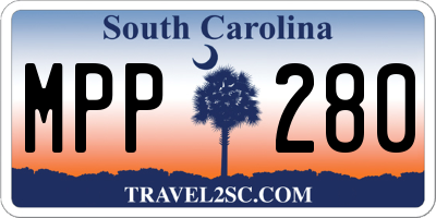 SC license plate MPP280