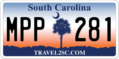 SC license plate MPP281