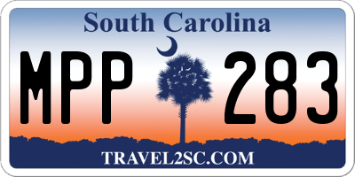 SC license plate MPP283