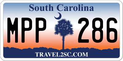 SC license plate MPP286