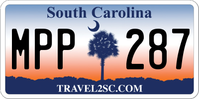 SC license plate MPP287