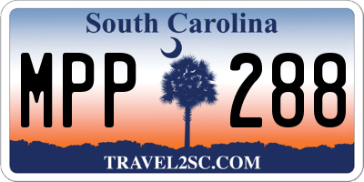 SC license plate MPP288