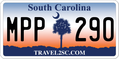 SC license plate MPP290