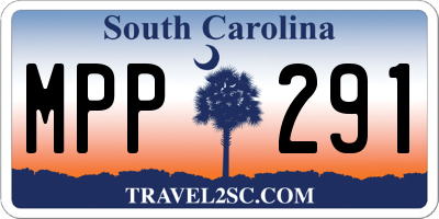SC license plate MPP291