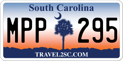SC license plate MPP295