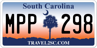 SC license plate MPP298