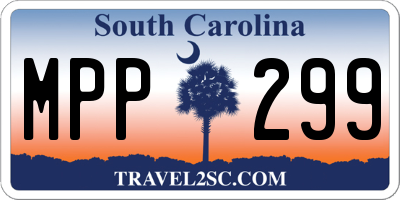 SC license plate MPP299
