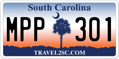 SC license plate MPP301