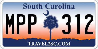 SC license plate MPP312