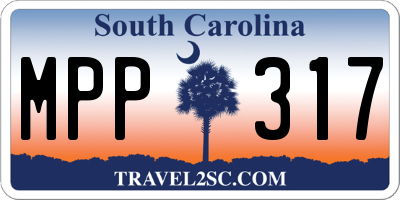 SC license plate MPP317