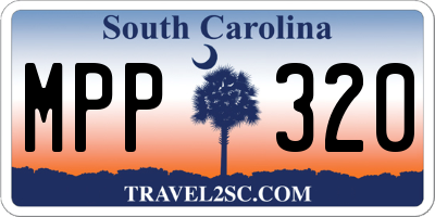 SC license plate MPP320